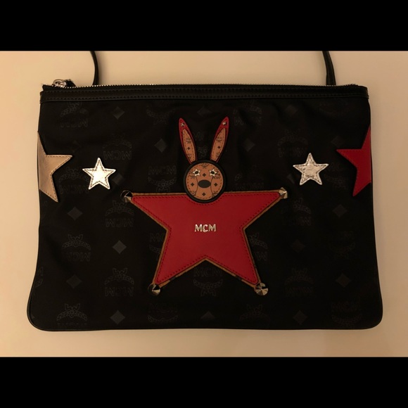MCM Black Rabbit Star Pouch
